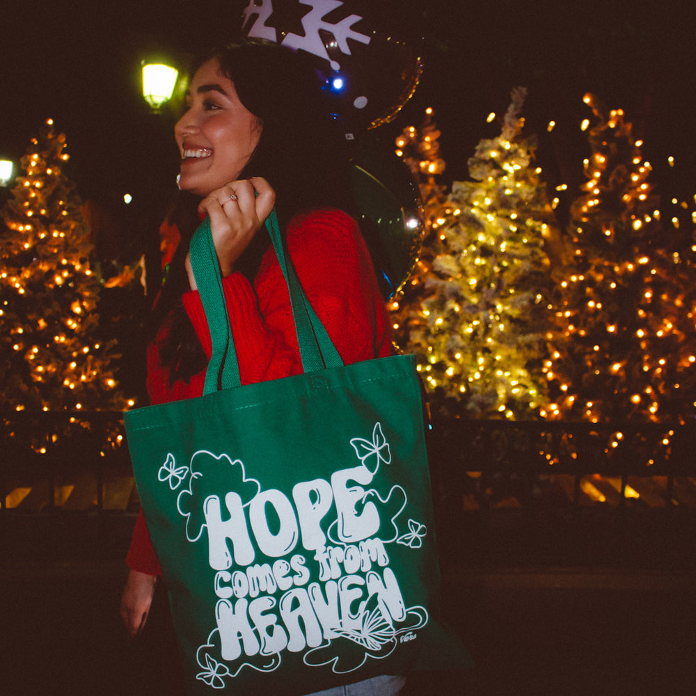 
                      
                        Hope Comes From Heaven Tote
                      
                    